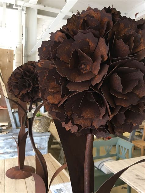 steel cabinet flowers|metal flowers for sale.